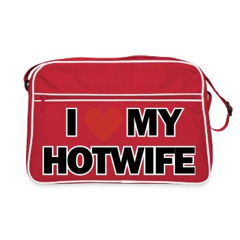 J’aime ma hotwife - Sac Retro - rouge/blanc - Devant