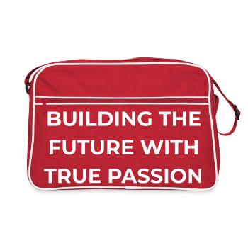Soudeur : Véritable Passion - Sac Retro - rouge/blanc - Devant