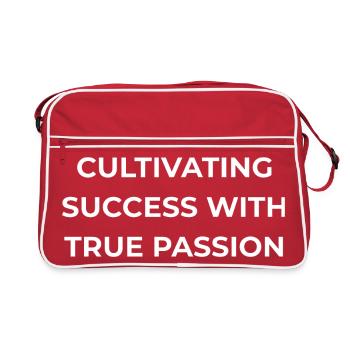 Cultivating Success with True Passion - Retro Bag - red/white - Front