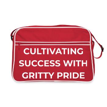Blue Collar Worker Gritty Pride - Retro Bag - red/white - Front