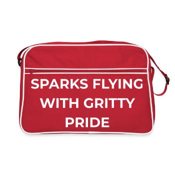 Blue Collar Worker Gritty Pride - Retro Bag - red/white - Front