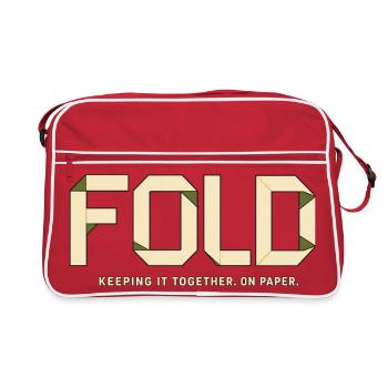 AUDACE – Je tiens bon. Du moins sur le papier - Sac Retro - rouge/blanc - Devant