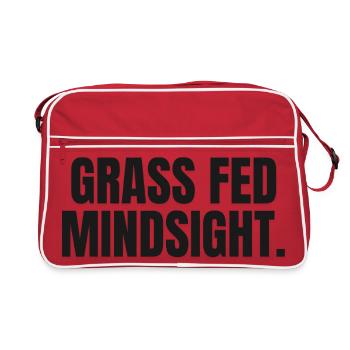 GRASS-FED MINDSET | Carnivore Ancestral Lifestyle - Retro Tasche - Rot/Weiß - Vorne