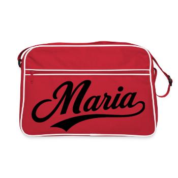 Maria Name Gift First Last Family - Retro Bag - red/white - Front