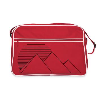 Pyramiden - Retro Tasche - Rot/Weiß - Vorne