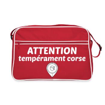 Attention tempérament Corse - Sac Retro - rouge/blanc - Devant