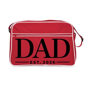 Dad Est. 2026 | Père | Fête des pères - Sac Retro - rouge/blanc - Devant