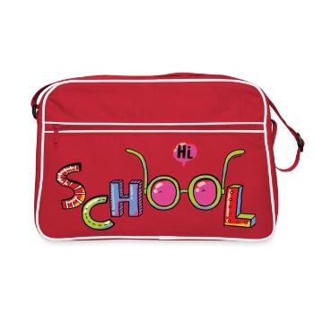 Hello School - Retro Bag - red/white - Front