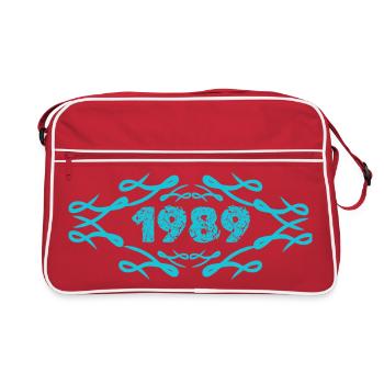 Idée cadeau 1989 - Sac Retro - rouge/blanc - Devant