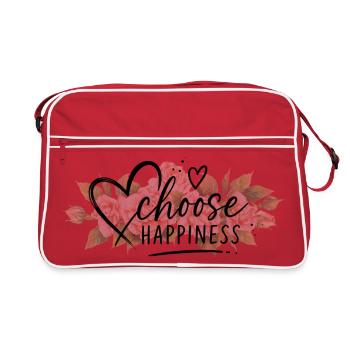 Choose Lucky Flowers - Retro Bag - red/white - Front