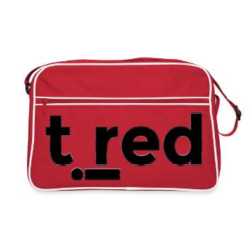 fatigué - Sac Retro - rouge/blanc - Devant