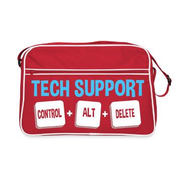 Tech Support - Retro Tasche - Rot/Weiß - Vorne