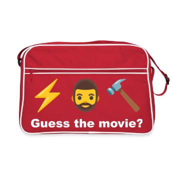 Das Hammermotiv des Donnergottes - Retro Tasche - Rot/Weiß - Vorne