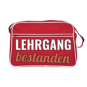 Feuerwehr Ausbildung Geschenk zum Lehrgangsabschlu - Retro Tasche - Rot/Weiß - Vorne