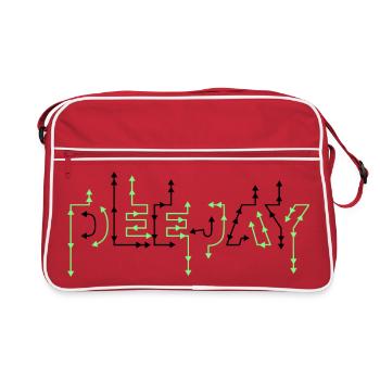 DEEJAY PFEILE SW - Retro Tasche - Rot/Weiß - Vorne