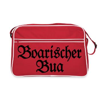 Boarischer Bua - Ein Junge aus Bayern - Retro Tasche - Rot/Weiß - Vorne