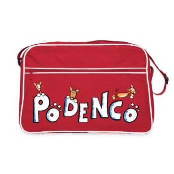Cute Podenco Font - Sac Retro - rouge/blanc - Devant