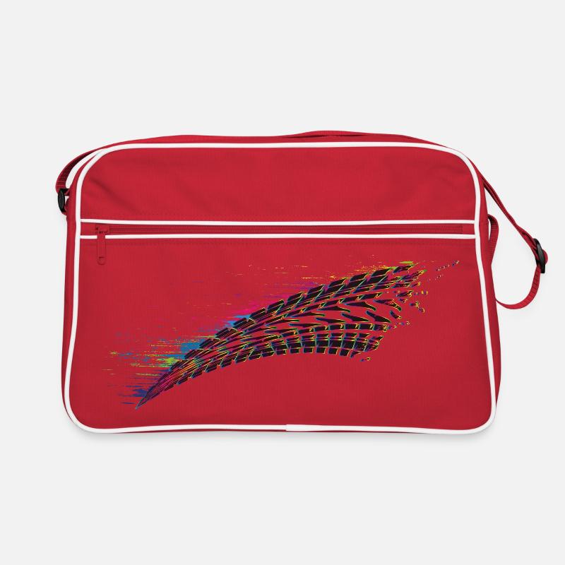 coloré voiture pneu bande de roulement frein piste graffiti Sac Retro