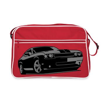 Klassisches Muscle-Car - Retro Tasche - Rot/Weiß - Vorne