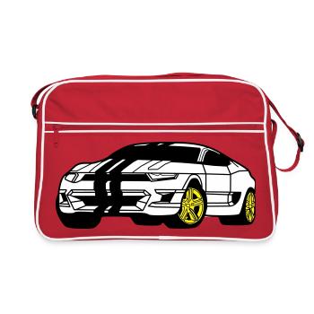 Voiture de sport - Voiture de sport - Coupé - Sac Retro - rouge/blanc - Devant