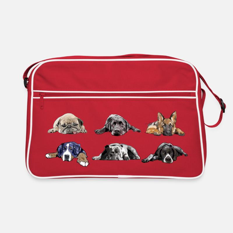 Mops Labrador Schäferhund Berner Bulldog Pointer Retro Tasche