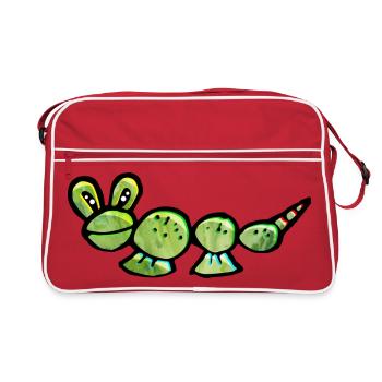 Chenille folle de Mars - Sac Retro - rouge/blanc - Devant