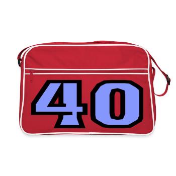 40. 40 YEARS. 40th ANNIVERSARY. 40TH ANNIVERSARY. - Retro Bag - red/white - Front