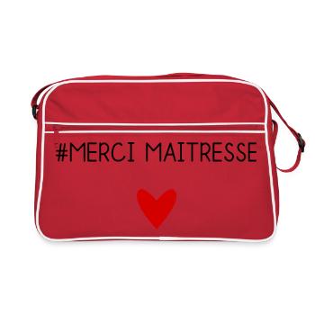 MERCI. MAÎTRESSE. MAÎTRE. MERCI MAÎTRESSE - Sac Retro - rouge/blanc - Devant
