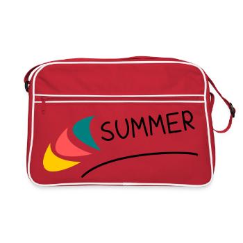 FEIERTAG. FROHE FEIERTAGE. GELIEBTE. MEISTER. LEHRER - Retro Tasche - Rot/Weiß - Vorne