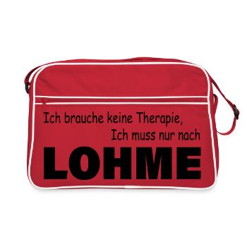 Therapie LOHME - Retro Tasche - Rot/Weiß - Vorne