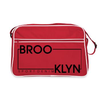 Wild Night Landscape With Moon And Stars - Retro Bag - red/white - Front