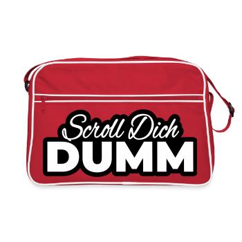 Scroll You Stupid Typo Print - Retro Bag - red/white - Front