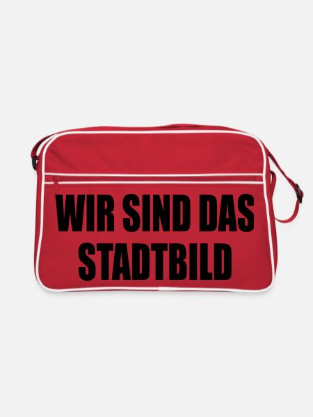 We are the cityscape - Retro Bag - red/white - Front