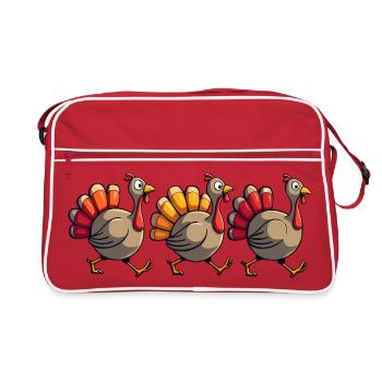 Bébé dinde de Thanksgiving - Sac Retro - rouge/blanc - Devant
