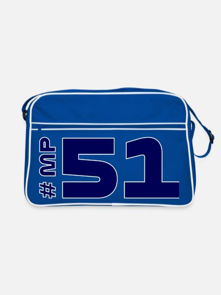 # MP51 - Sac Retro - bleu/blanc - Devant