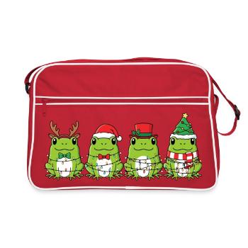 Lumières de Noël Père Noël grenouille - Sac Retro - rouge/blanc - Devant