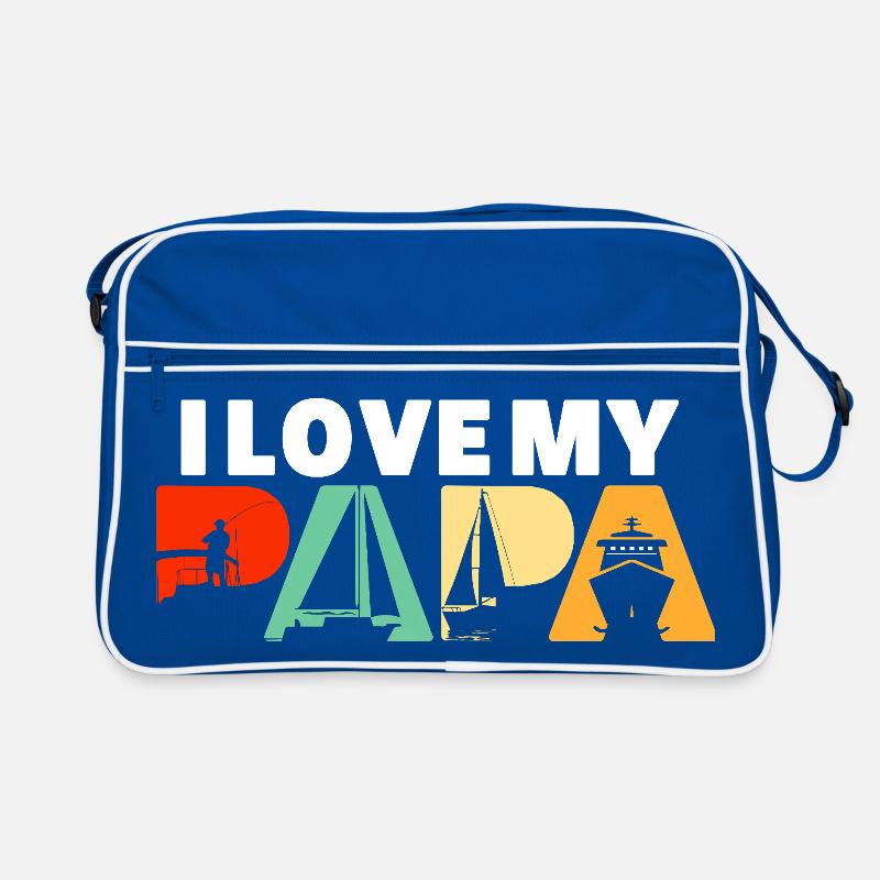 J’adore mon cadeau rétro de pêche à la navigation en bateau de papa Sac Retro