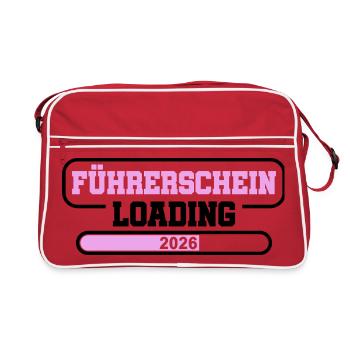 Driving License 2026 Driving Test Driving License Test - Retro Bag - red/white - Front