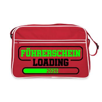 Driving License 2026 Driving Test Driving License Test - Retro Bag - red/white - Front