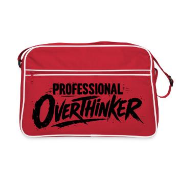PROFESSIONAL OVERTHINKER Grunge - Retro Bag - red/white - Front
