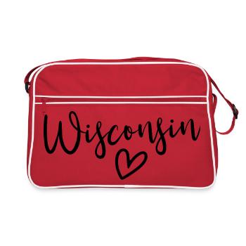 Wisconsin Heart Women’s Love Wisconsin - Sac Retro - rouge/blanc - Devant