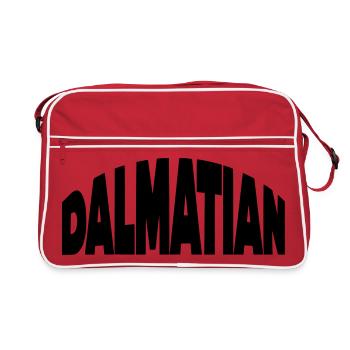 Dalmatian, Dalmatian lettering - Retro Bag - red/white - Front