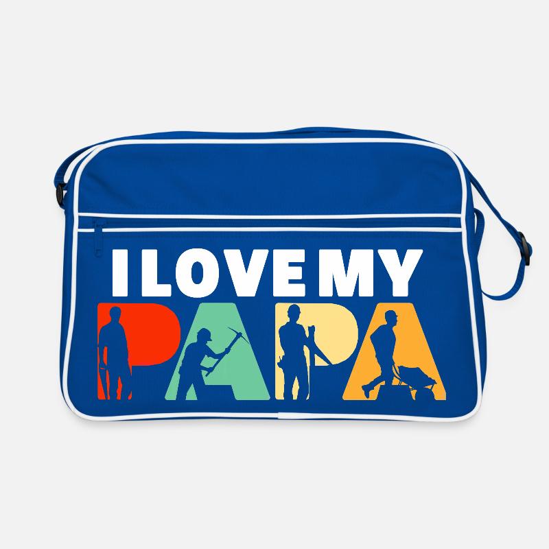 Bauarbeiter Papa Handwerker Baukunst Retro Tasche