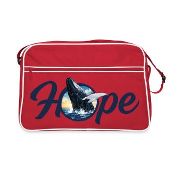 Hope ! Baleine - Inoubliable - Sac Retro - rouge/blanc - Devant