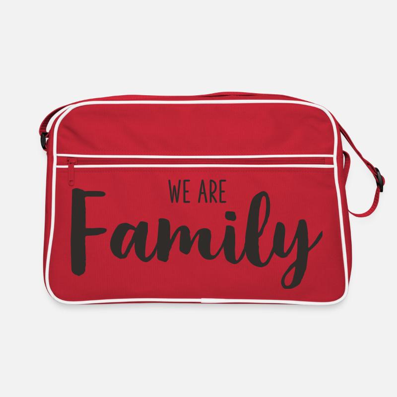 We Are Family – Liebevolles Statement Textdesign Retro Tasche