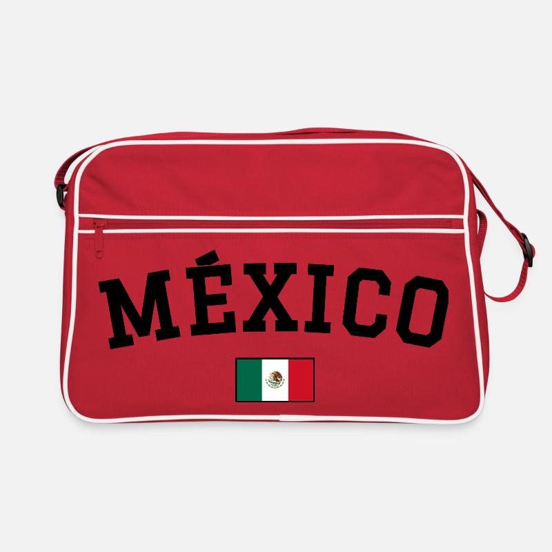 Mexiko Flagge Design Schwarz Retro Tasche