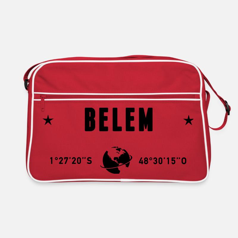 Belem Brazil Coordinates Gps Globe Retro Bag