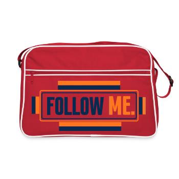 Follow Me Bannière Néon Contrastée - Sac Retro - rouge/blanc - Devant