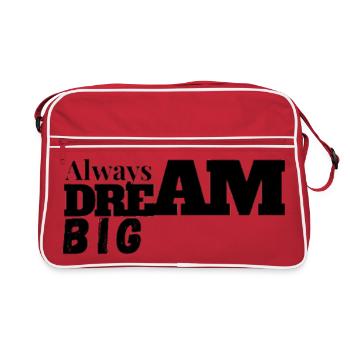 Bold Dream Big Typography Tee - Retro Tasche - Rot/Weiß - Vorne