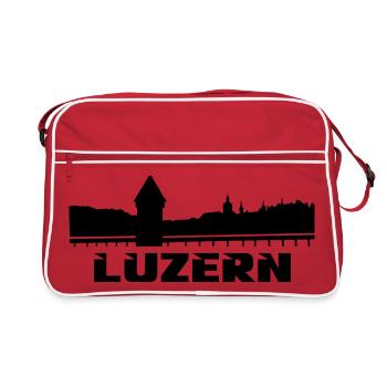 Luzern - Retro Tasche - Rot/Weiß - Vorne